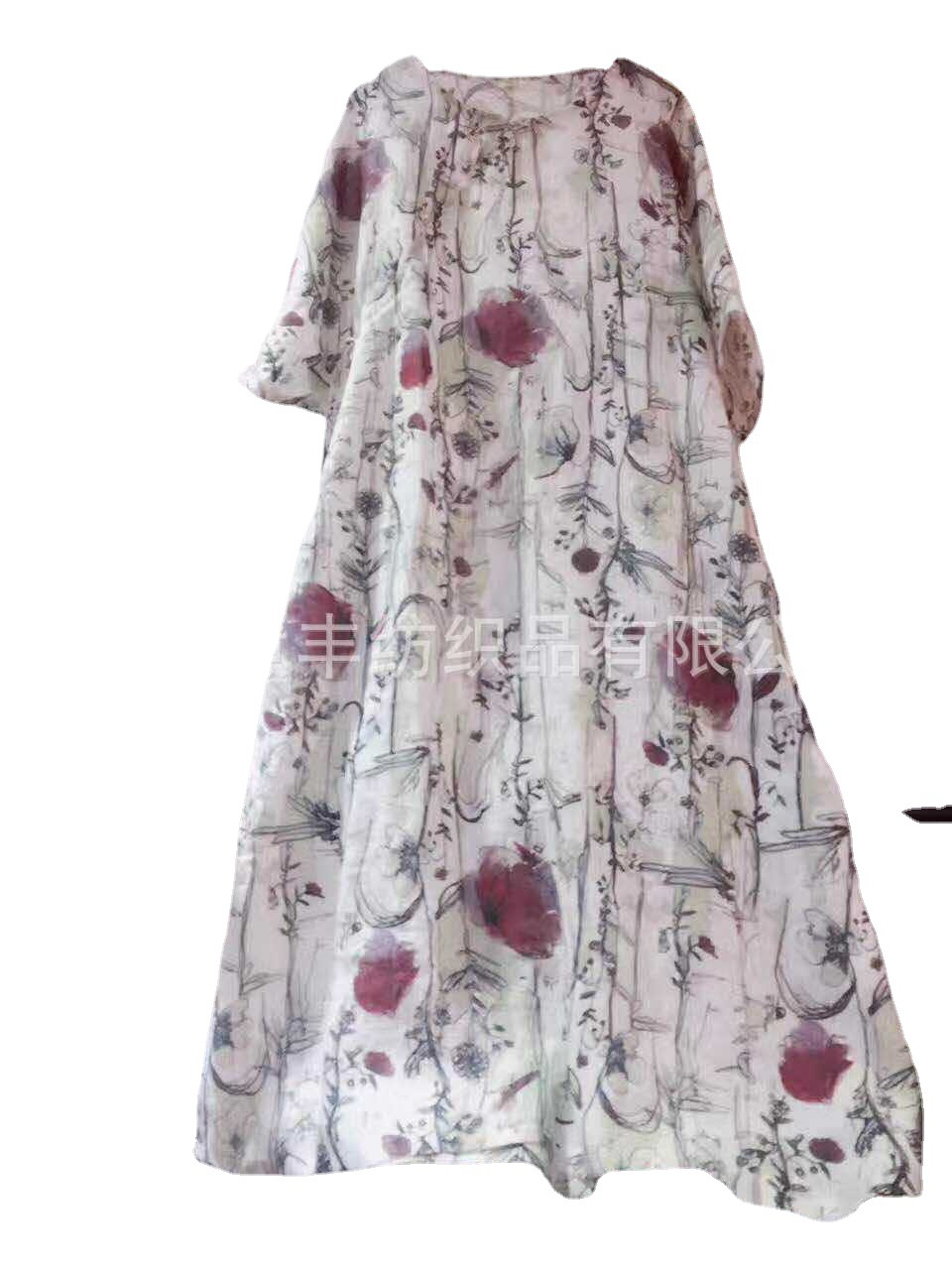 活性数码印花加工，苎麻棉面料印花，印花面料 KH3337