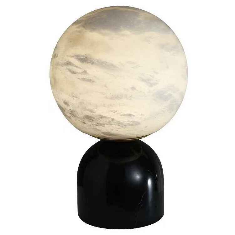 천연 대리석 터치 충전식 대리석 테이블 램프 간단한 현대 골동품 스타일 거실 침실 연구 장식 테이블 램프