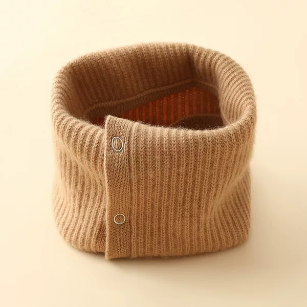 2026 Autumn/Winter New Solid Color Wool Warm Scarf Outdoor Pullover Knitted Neck Warmer Fake Collar