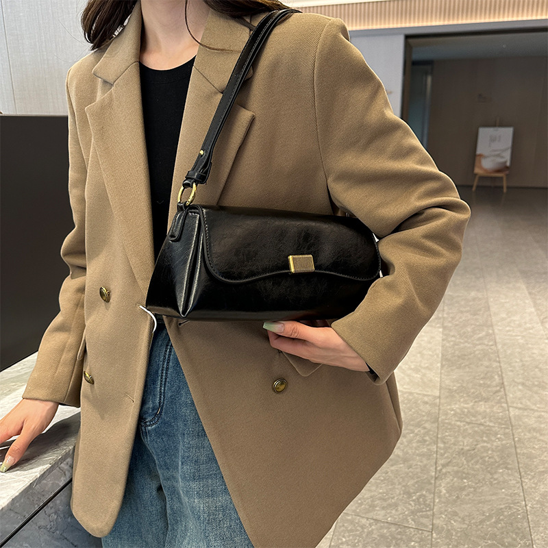 Borsa a tracolla da donna retro in ecopelle minimalista_voghion.com