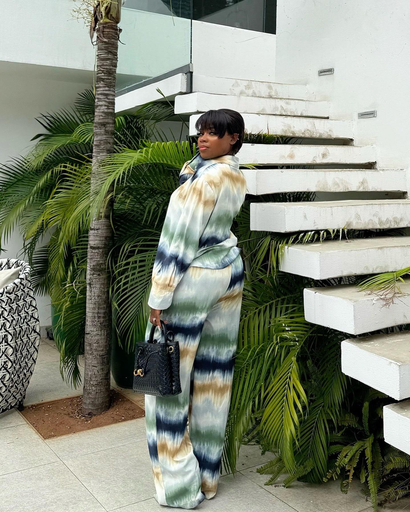 Trendy Women's Printed Long Sleeve Shirt & Pants Set – Loose Fit, Afro-Euro Street Style_voghion.com