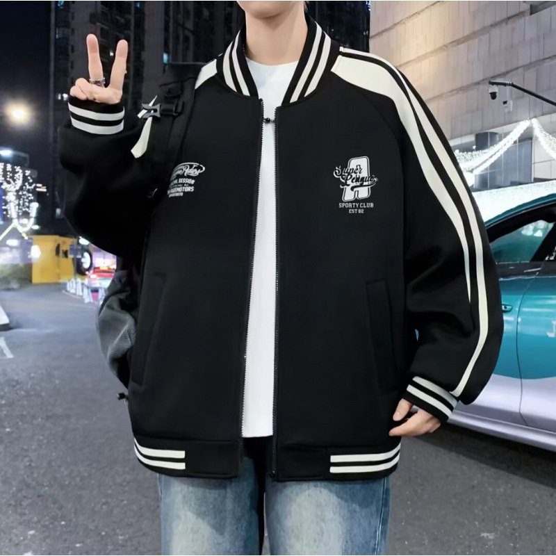 跨境东南亚批发新款青少年棒球服男春秋季外套时尚潮牌复古百搭