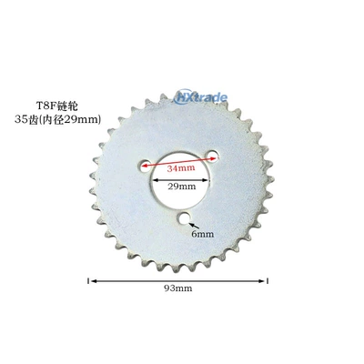 49Cc Mini Motorcycle Electric Gasoline Scooter T8F Gear 44 54 64 74 Tooth Chain Sprocket Chainring (Other drive systems) - t8f-sprocket-35t-inner-diameter-29mm