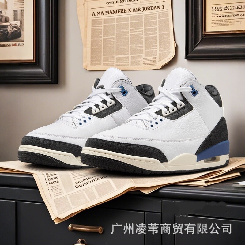 莆田靴 aj3 外国貿易バスケットボールシューズ藤原ヒロシ北カロライナブルーモカブラックウォリアーホワイトセメントジョー 3 男性と女性のスポーツシューズ|undefined