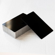 黑色激光打标金属名片特厚0.45mm铝合金卡片光纤机调试刻字测试卡