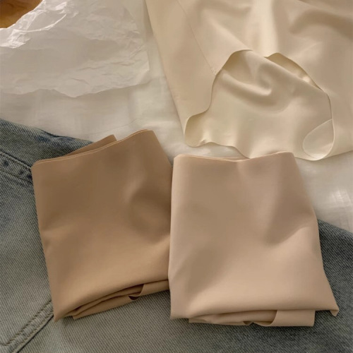 Girl's Mocha Color Cream Foundation Powder Bottoms, Invisible Ice Silk, Pure Cotton, Extended Waist, 7A Antibacterial, Hip-Hugging Mid-Rise Underwear