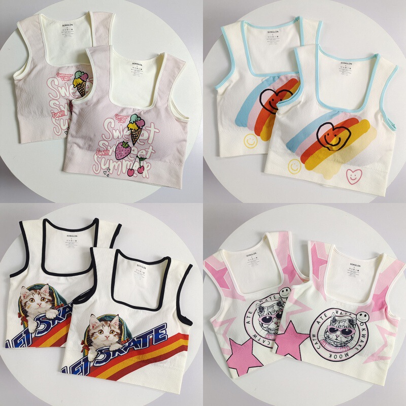 Printed Yoga Vest with Chest Pad Fixed Cup Covering Parm High Strength Elastic Sports Vest Slimming Fitness Running Printed Yoga Vest with Chest Pad Fixed Cup Covering Parm High Strength Elastic Sports Vest Slimming Fitness Running