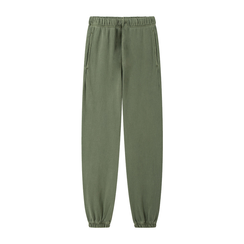 420g Terry suelta marca de moda de color sólido de algodón pesado lavado pantalones de los hombres tobillo-atado casual sweatpants Pantalones deportivos