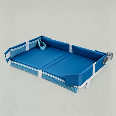 educational toy, Chair back anti-kick pad - tray-bag-blue