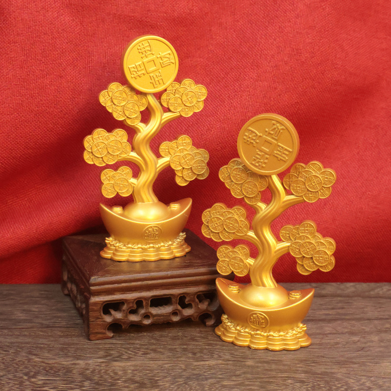 Yuanbao Money Tree Ornaments Yuanbao Tree Opening Tree Desktop Gift Office Living Room Wine Cabinet Hallway Money Tree Turn