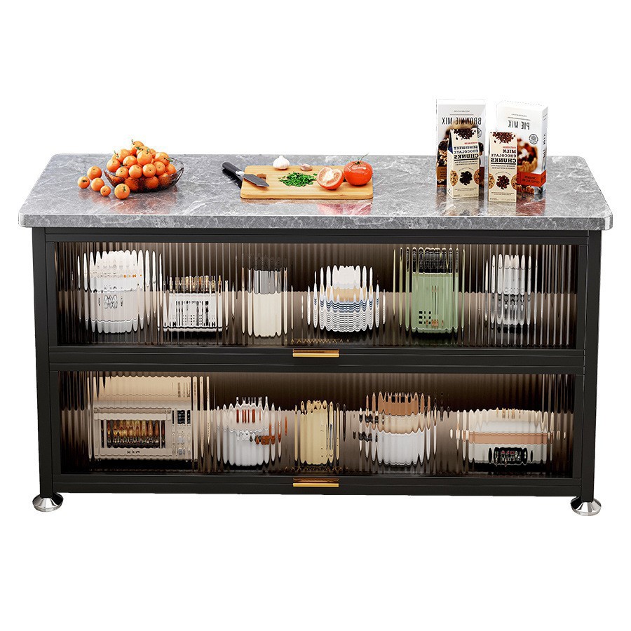 Estantes de cocina, gabinetes de losa de roca multicapa de piso a techo, gabinetes de almacenamiento, gabinetes de corte de verduras multifuncionales, gabinetes de almacenamiento, uno contra la pared