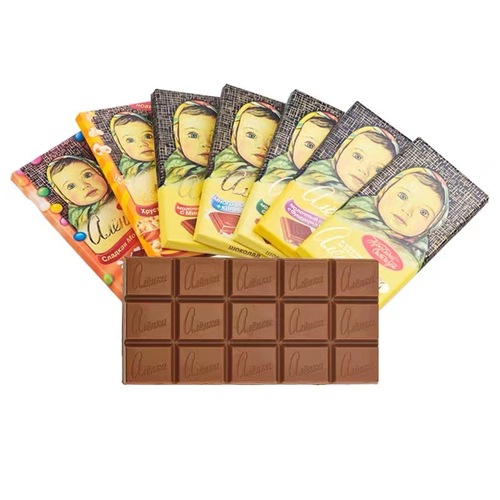 Russia imported big head doll chocolate 90g hazelnut vanilla milk chocolate wedding candy