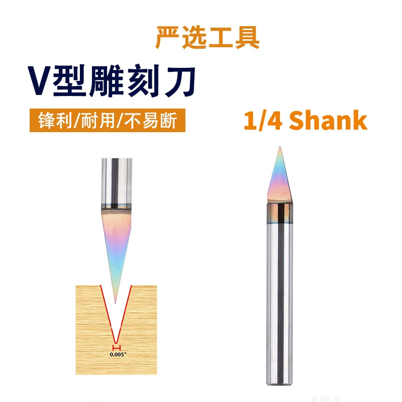 V-образный резной нож 6.35mm ручка с прорезью нож с канавкой инструмент для гравировки деревообрабатывающий фрез