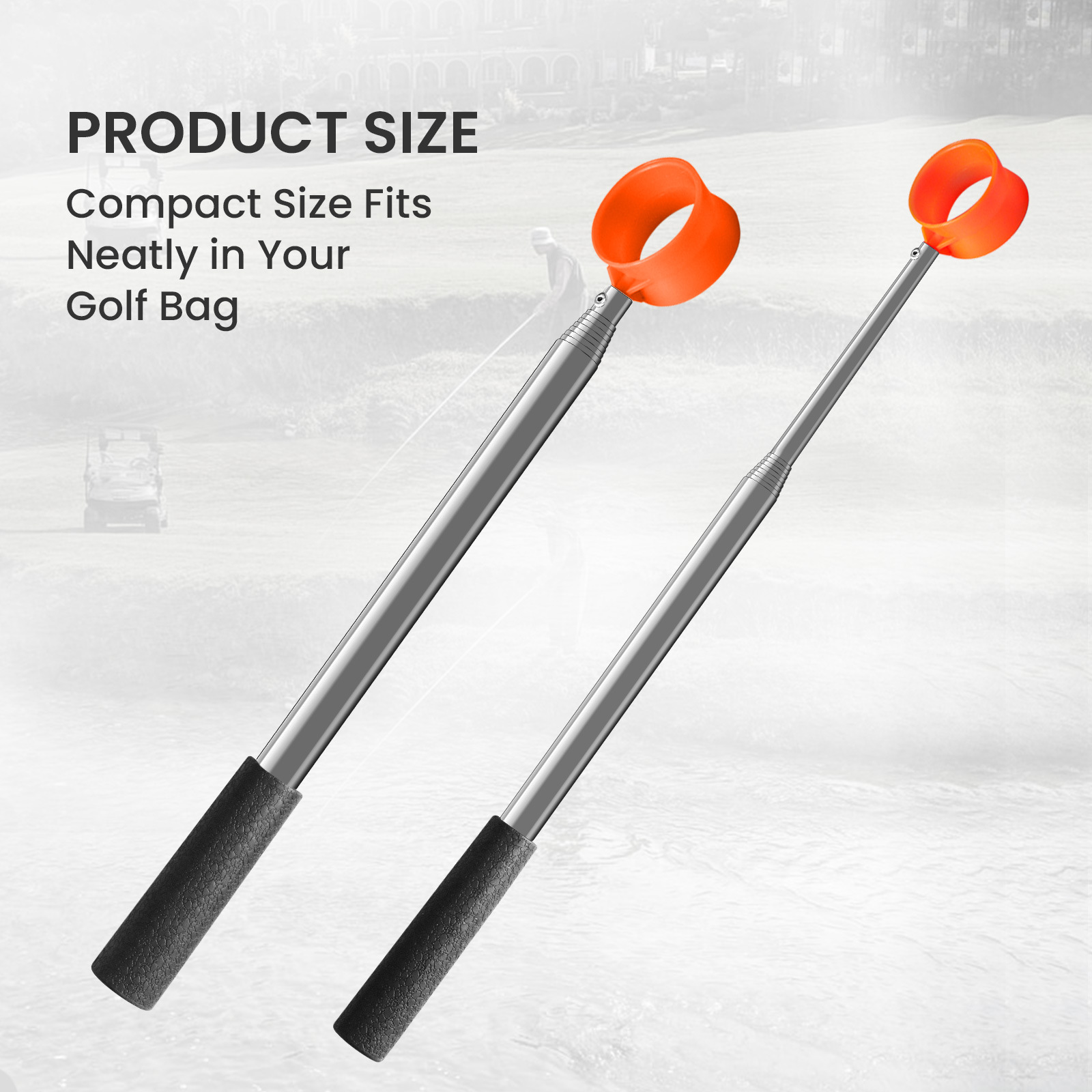 Recogedor de bolas de golf recogedor de bolas de acero inoxidable 10-13 recogedor de bolas de mano recogedor de bolas telescópicas suministros del curso