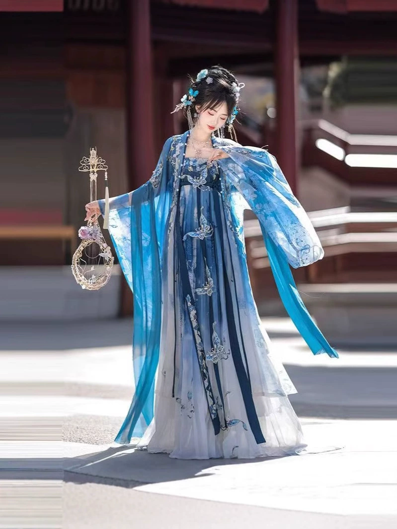 Оригинальная [Фарфоровая красавица] Тяжелая промышленная вышивка