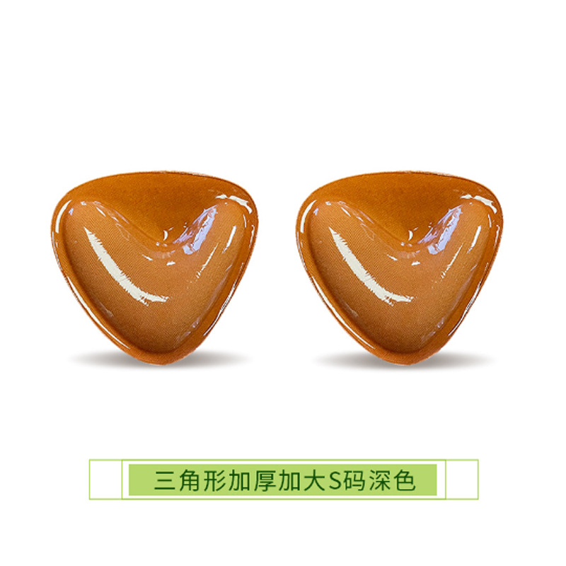 Triángulo de silicona pegatinas en el pecho mujeres empujan hacia arriba auto-adhesivo almohadilla en el pecho invisible engrosada esponja almohadilla traje de baño bikini ropa interior insertar