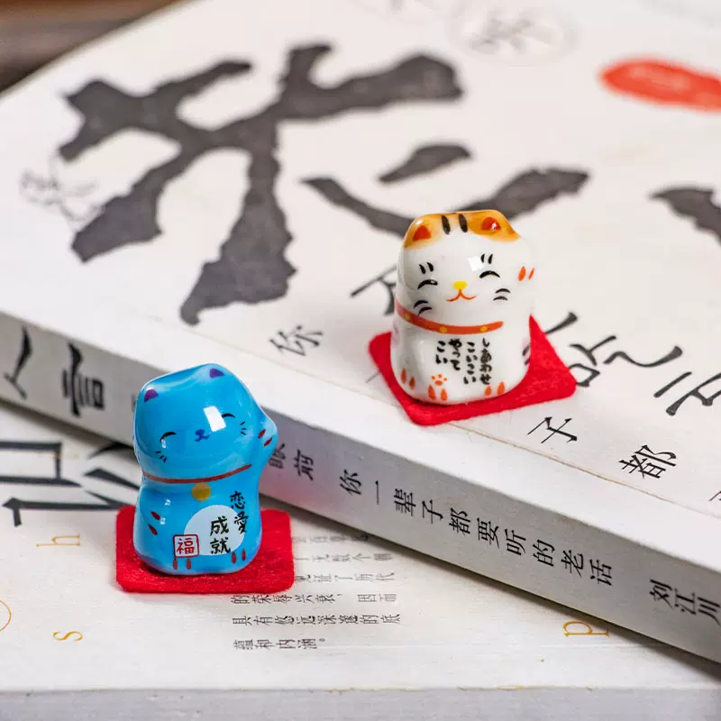 陶瓷文创 ZAKKA日式杂货 陶瓷猫花宠 祈福猫创意摆件家居陶瓷批发