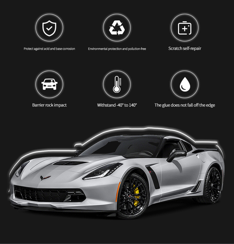 Factory wholesale: Automotive TPU invisible car wrap film, self-healing, transparent, for full vehicle paint protection