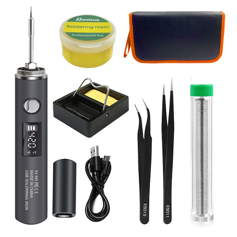 新品USB电烙铁套装850无线烙铁焊锡枪电烙铁维修焊接便携式电焊笔