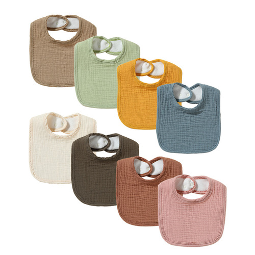 Baby thickened saliva towel, newborn baby supplies, pure cotton soft bib, food supplement, waterproof, anti-vomiting, cute bib