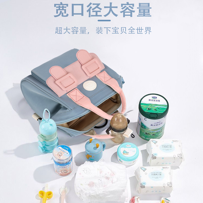 マミーバッグ工場直売新型母子バッグ大容量哺乳瓶乾湿分離耐摩耗性防水尿パッド保温袋