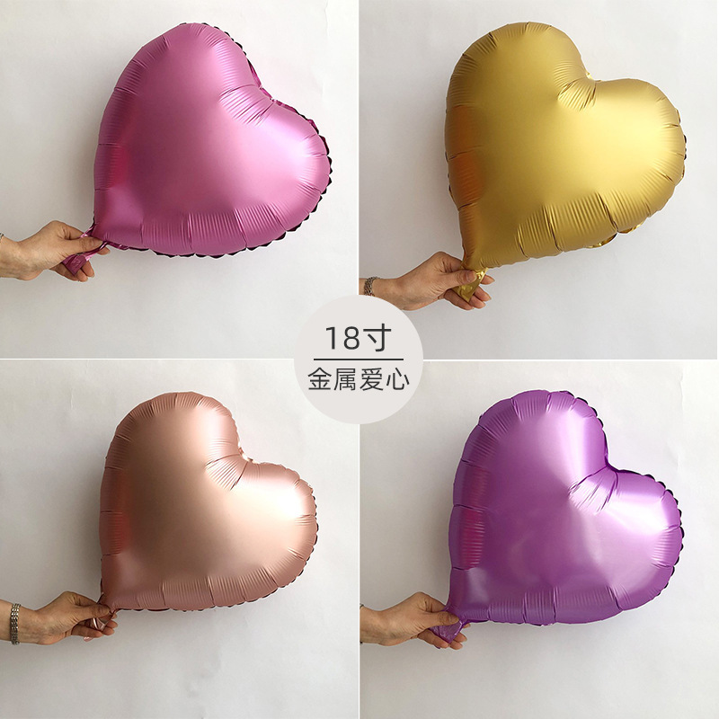 18 pulgadas amor de luz oro plata sólido decoración de aniversario de la fiesta de cumpleaños globo de aluminio al por mayor