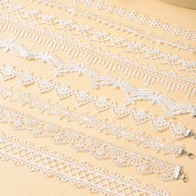 刺绣花边蕾丝choker项链ins民族风个性设计感复古颈链短款布艺女