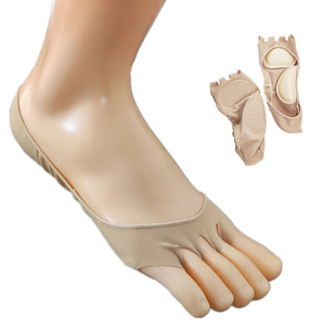 Five-finger Boat Socks Women's Thin Socks Fish-mouth Anti-abrasive Foot Open-toed Boat Socks Absorb Sweat