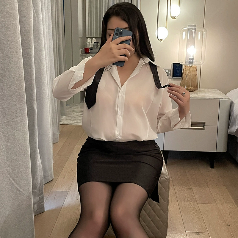 霏慕 Sexy underwear, uniform, set, tights, plus size, European style