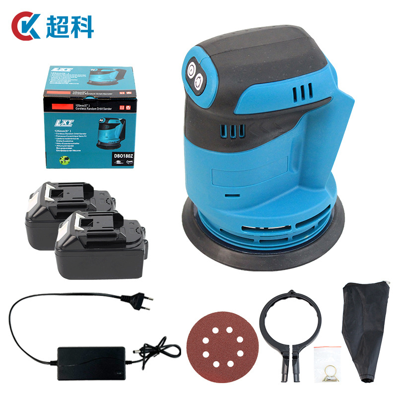 跨境21V锂电偏心抛光机砂光机汽车无线手持手提式充电小型汽车美