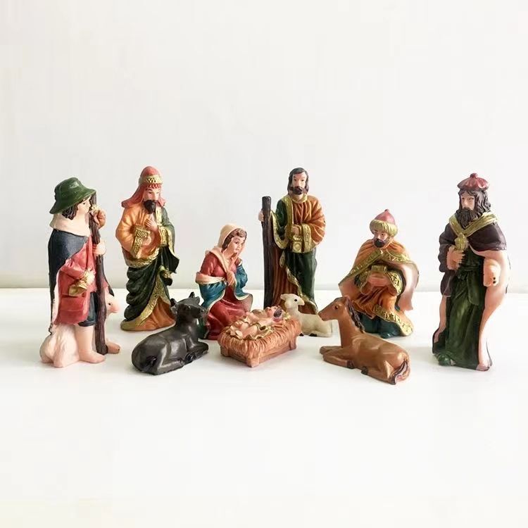 Cross-border Amazon popular Christmas manger suit decoration exquisite 10-piece Christmas decoration decoration Cross-border Amazon popular Christmas manger suit decoration exquisite 10-piece Christmas decoration decoration