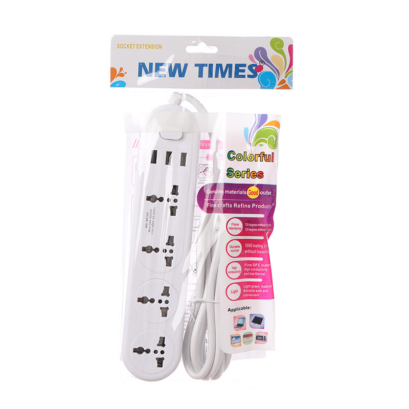 8614 # blanco puro con puerto USB de carga de teléfono móvil 12 agujeros cuatro computadoras de oficina enchufe de comercio exterior enchufe de comercio exterior