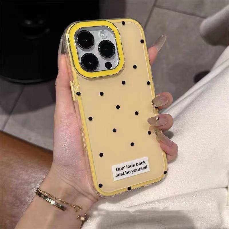 Punto de onda simple estilo ins para iPhone16ProMax Apple 15 funda para teléfono móvil 13/14 Jelly 15PM pareja