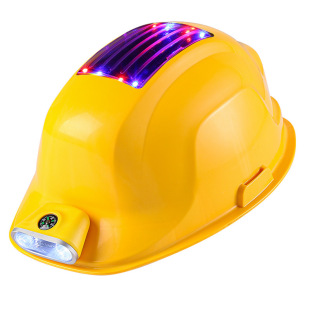 Solar Charging Fan Safety Helmet National Standard Thickened Construction Site Construction Cooling Lighting Helmet Manufacturer Ready Stock