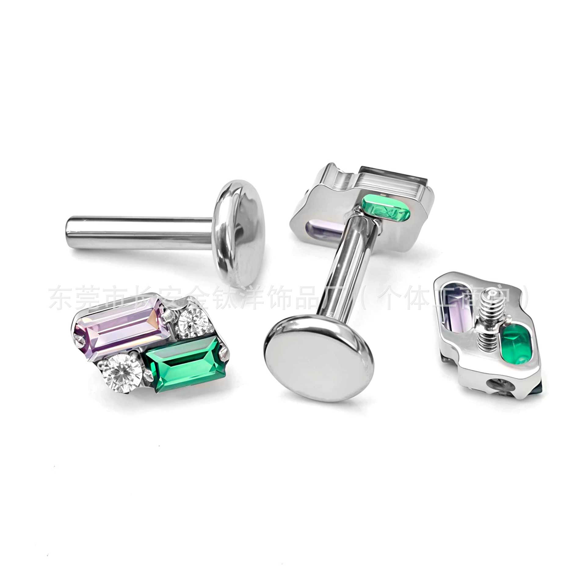 Labret piercing jewelry detail image