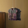 短袖拼接桑蚕丝真丝衬衫