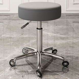 Hair Salon Special Beauty Salon Large Round Stool Swivel Chair Rotatable Manicure Chair Lift Pulley Mobile Barber Shop Stool