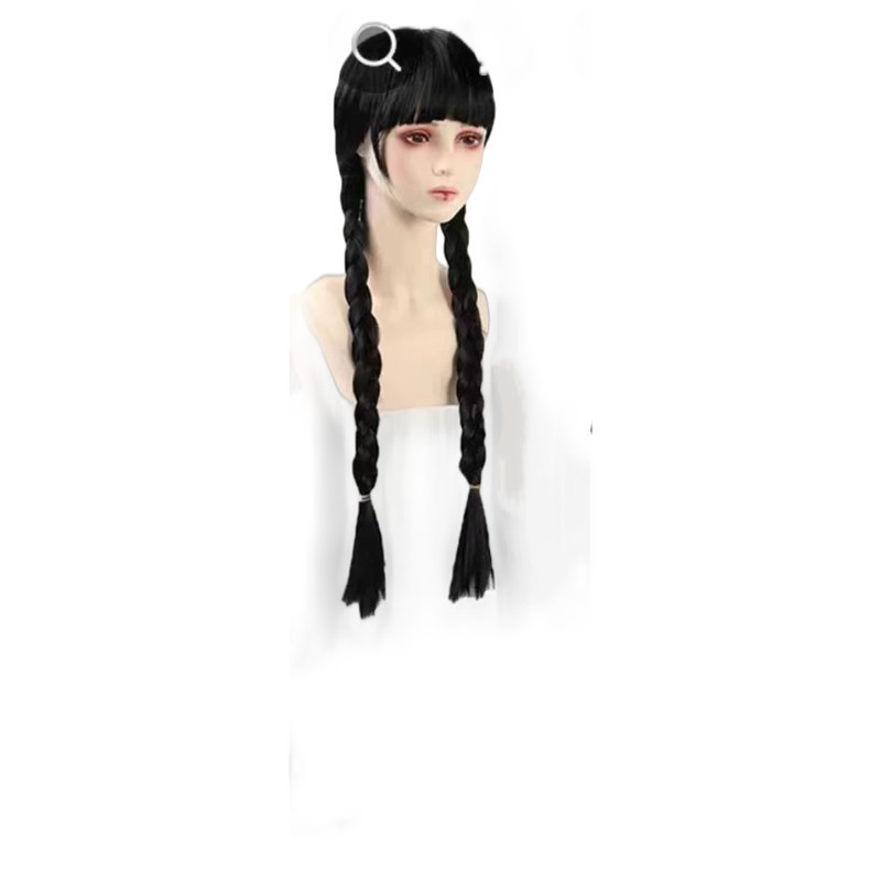 comic cosplay Wig Adams Wednesday men and women Braid Tails Braid Headgear