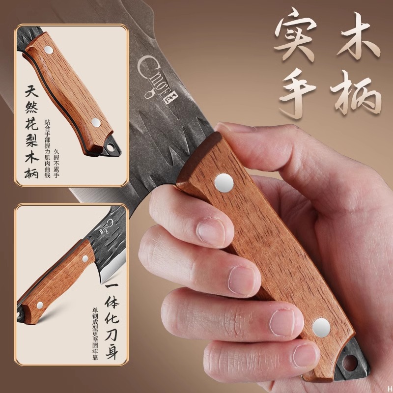 Cuchillo de frutas forjado pequeño cuchillo de cocina doméstico pequeño mini con cuchillo de comedor ultra afilado cuchillo de barbacoa de acero inoxidable al aire libre