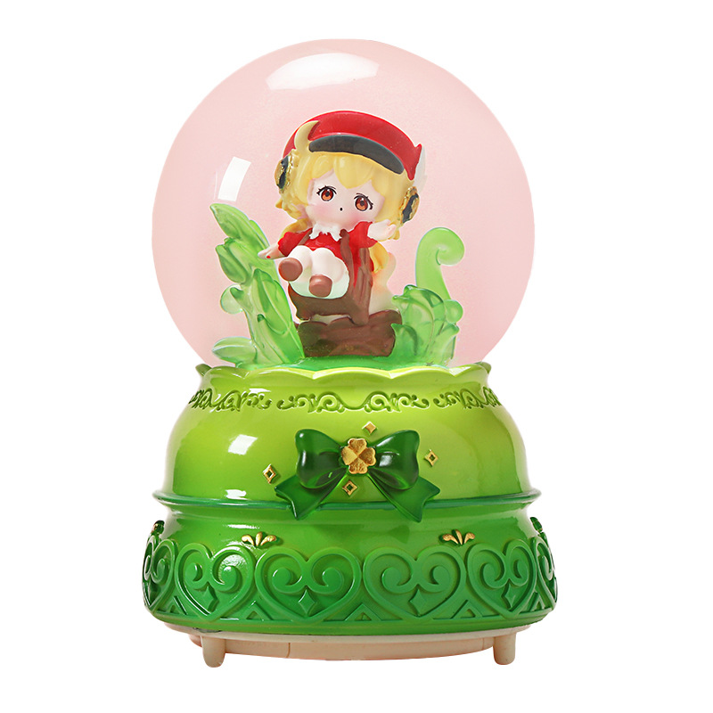 Caricatura adorable perro Pacha bola de cristal adornos de nieve luminosa para niños niños niñas estudiantes regalos al por mayor