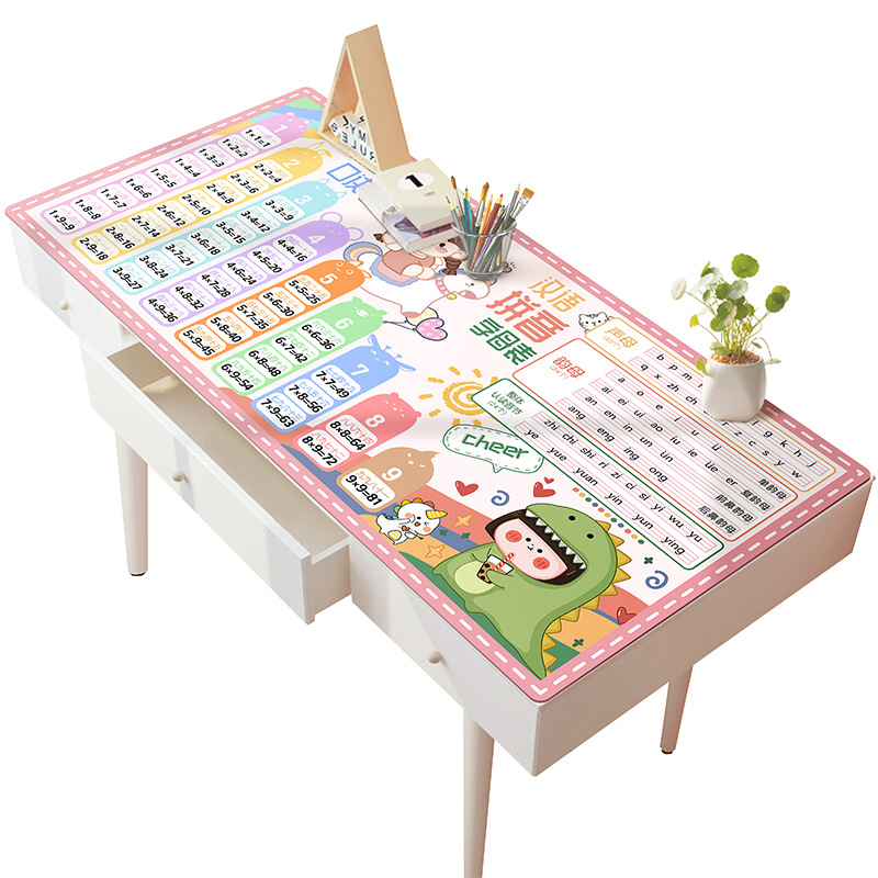 Mesa de dibujos animados estera de cuero estera del escritorio impermeable a prueba de aceite engrosada estera de tabla respetuosa del medio ambiente inodoro aprendizaje escritura estera de escritorio