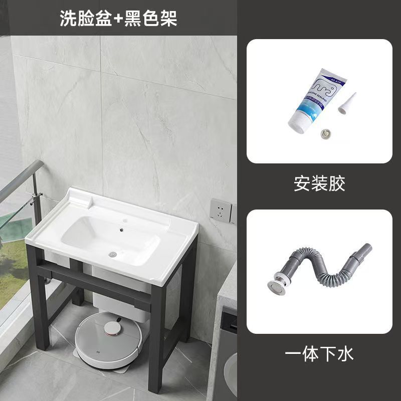支持密文免靠墙加厚加粗钢支架室内室外陶瓷一体盆阳台水槽洗手池|undefined