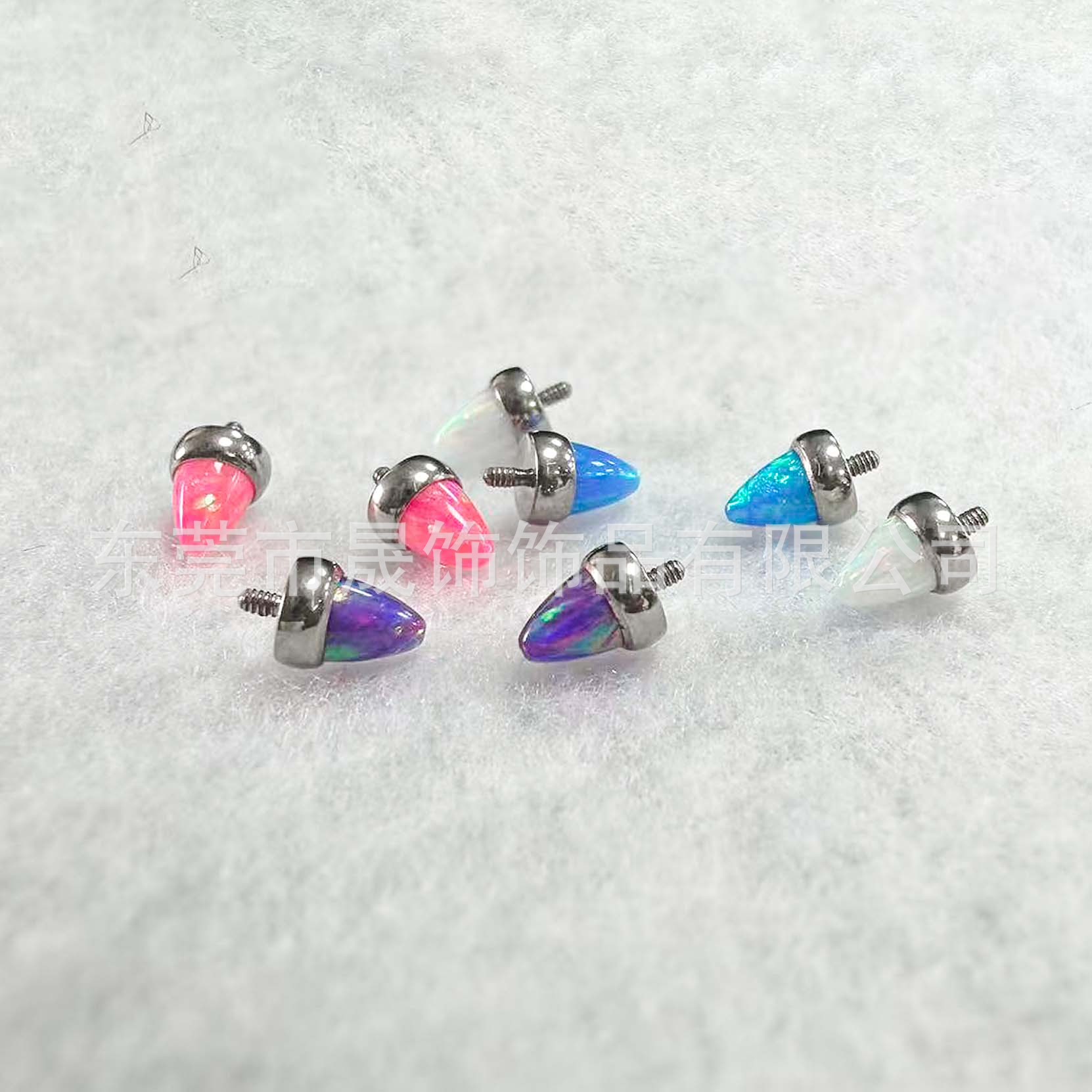 F136 Titanium Alloy 澳宝尖锥 Ear Stud Helix Cartilage Stud G23 Implant Grade Titanium Labret Stud 人体 Piercing Jewelry Accessories 头