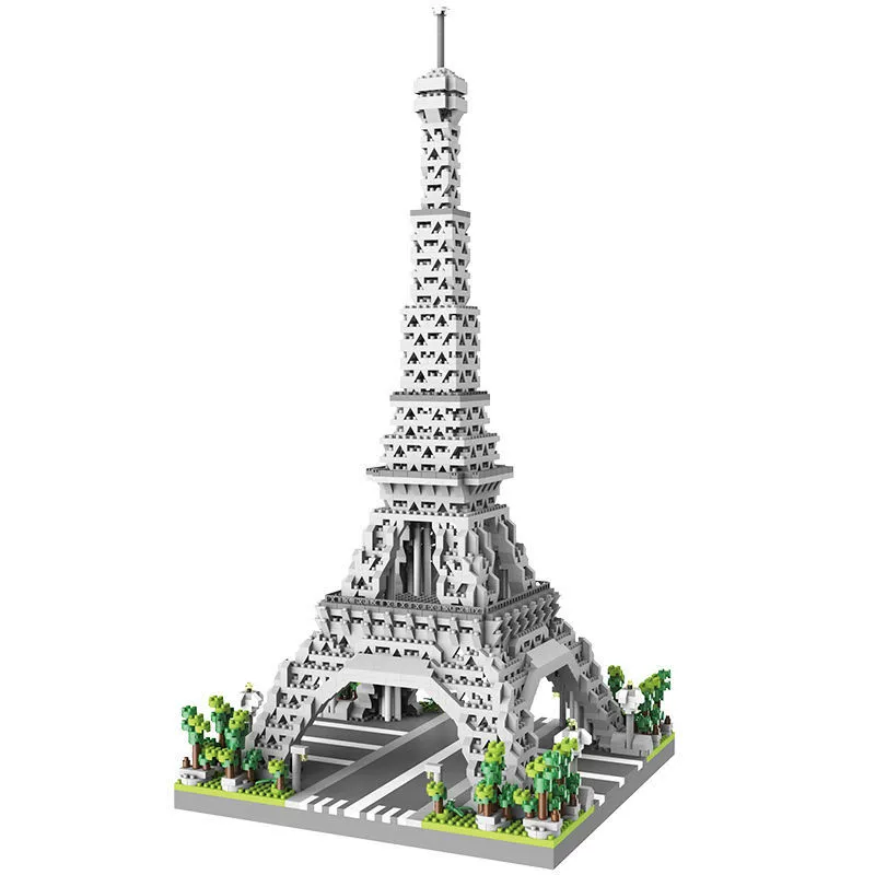 Оптовая совместимая модель Эйфелевой башни LEGO с микро-зерном, конструктор, творческие украшения