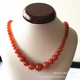红玛瑙项链妈妈款塔链锁骨链红色毛衣链送礼本命年礼物厂家批发