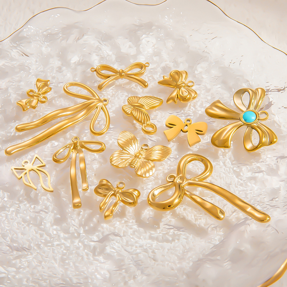 4g Weight 0.03µm-0.05µm Gold Plating Thickness PVD Coated Gold Plating Process Pendant Jewelry Making Type Real Gold Plated Plating Material 1 Piece Quantity 304 Stainless Steel Material Bow Knot Pattern Simple Style, Classic Style Style Waterproof Non Tarnish, Plating Craft 1 Piece 304 Stainless Steel PVD Coated Real Gold Plated Bow Knot Pendant DIY Jewelry Accessories 2