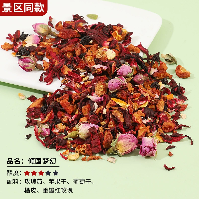 Fruit tea, flavored tea contains rose