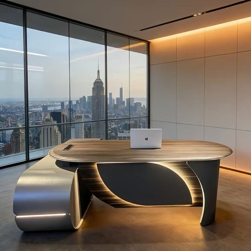 Modern Minimalist Executive Desk, Office Luxury Large Desk, Home Office Desk with a High-End Feel, Boss's Desk