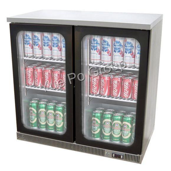 雪宝双门展示冷藏柜 (前水吧/全玻璃)