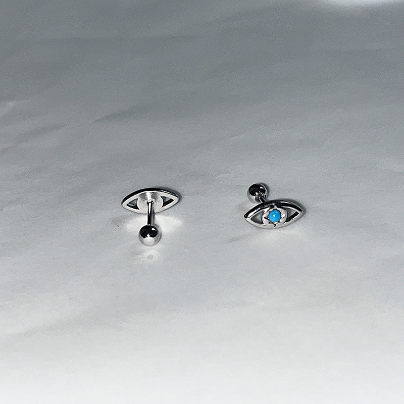 Tide Eye Blue Bone New Niche Dolce Fresco Leggero Lusso Squisito Versatile Ear Cuff Studs per Uomo_voghion.com